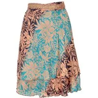 Guru-Shop Minirock Kurzer wandelbarer Wickelrock, Boho Minirock.. alternative Bekleidung