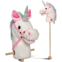 Pink Papaya Steckenpferd Steckenpferd, Hobby Horse mit Sounds, inkl. Halfter, mit Rollen