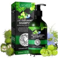 ALIVER Haarpflege-Set Shampoo Conditioner Haaröl mit Biotin Rizinus Amla Schwarzkümmel, Vegan