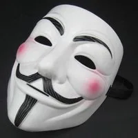 Goods+Gadgets Verkleidungsmaske Vendetta Maske–Anonymous Guy Fawkes Maske mit verstellbarem Gummiband, Vendetta Guy Fawkes Mask