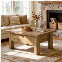 Tribesigns Couchtisch Couchtisch mit Schublade, quadratischer Beistelltisch, 80 x 80 cm