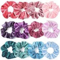 LuxusKollektion Haargummi Haargummis Scrunchies Samt Damen Mädchen Weich Elastisch Pastell 12er