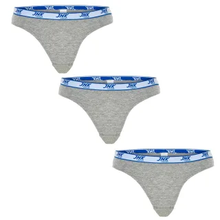 JHK - Slips für Damen, Meliert (3er-Pack) (Grau meliert)