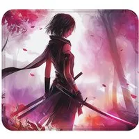 Sunnywall Gaming Mauspad Speed Mousepad XXL Premium 4 mm - Sakura Blade Anime Japan (inkl. Wallpaper), 45x40, 80x30, 90x40 cm, rutschfest, vernähte Ränder, Tischunterlage