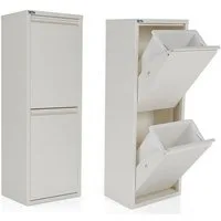 Kaufexpress GmbH Mülltrennsystem Mülltrenner aus Metall, Mülltonne 2–3 Fächer je 30–60L Robust, Für Küche, Büro oder Hauswirtschaftsraum – funktional und modern