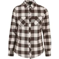 URBAN CLASSICS Kurzarmshirt Urban Classics Damen Ladies Turnup Checked Flanell Shirt (1-tlg)