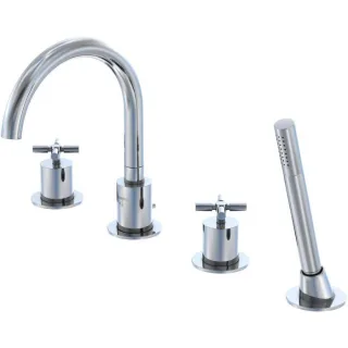 Steinberg Serie 250 Wannen 4 Loch Armatur 2502400 chrom, mit Auslauf