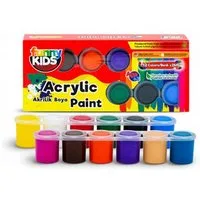 Funny Kids Acrylfarbe FUNNY KIDS Acrylfarben-Set 12 Farben - 25 ml, Ideal für kleine Künstler, leicht zu verwenden und schnell trocknend
