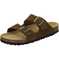 AFS-Schuhe 310079 Zweischnaller Pantolette für Herren mit Fußbett, bequeme Sandalen aus Leder