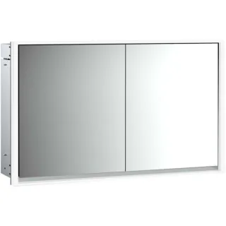 Emco Loft Unterputz-Lichtspiegelschrank 979805121 1300x733mm, LED, 2-türig, aluminium/Spiegel