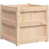 vidaXL Blumentopf Pflanzkübel 50x50x50 cm Massivholz Kiefer (1 St)
