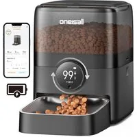 Purpurra Katzen-Futterautomat Oneisall Kabellos mit 100-Tage-Betriebszeit APP-Steuerung, 3L /5L