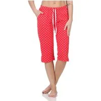 Normann Relaxanzug Damen Schlafanzug Pyjama Capri-Hose 3/4-lang - perfekt zu kombinieren