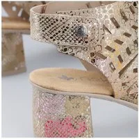 Rieker Sandalette Sommerschuh, Sandale, Blockabsatz, mit modischer Schaftgestaltung