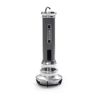 LED-Taschenlampe fokussierbar Metall gunmetal 6x17cm | Barebones Vintage Flashlight USB aufladbar 150 Lumen Outdoor Retro Taschenleuchte hochwertig.