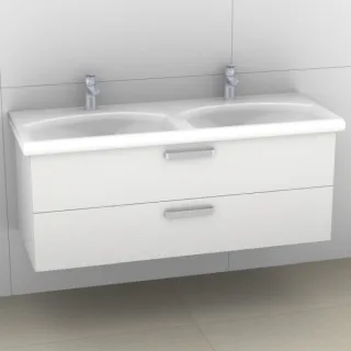 Artiqua 412 Waschtischunterschrank für Daylight K0729, Weiß Hochglanz, 412-WU2L-I03-7016-68 412-WU2L-I03-7016-68