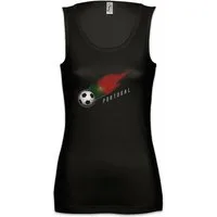 Urban Backwoods Tanktop Portugal Football Comet I Ärmelloses Damen T-Shirt Portugiesisch Portuguese Fußball Fahne Fussball