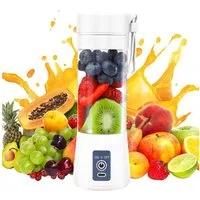 TUWENA Standmixer Tragbarer Mini-Mixer 380ml mit 6 Klingen aus Edelstahl Wiederaufladbar, für Smoothies und Shakes Reisen und Küche