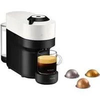 Nespresso Vertuo Pop Coconut White XN9201, Kapselmaschine schwarz/weiß