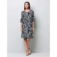Alba Moda Druckkleid Kleid mit grafischem Dessin
