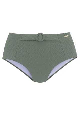 LASCANA - Sunseeker LM Bikinihose Highwaist oliv - Gr. - 36