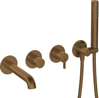 Neuesbad Serie 600 4-Loch Wannenarmatur Unterputz ,Oberfläche: bronze gebürstet NB1BQS_C18P1