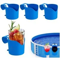 Agger Ablagetisch 4 Stück Pool Getränkehalter, Pool Getränkehalter Poolrand (4-St), für Schwimmbäder, Wasserbecher Hängehalter für Schwimmbecken
