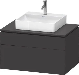 Duravit L-Cube Konsolenwaschtischunterbau wandhängend Graphit Supermatt 820x550x482 mm - LC488008080 LC4880080800000