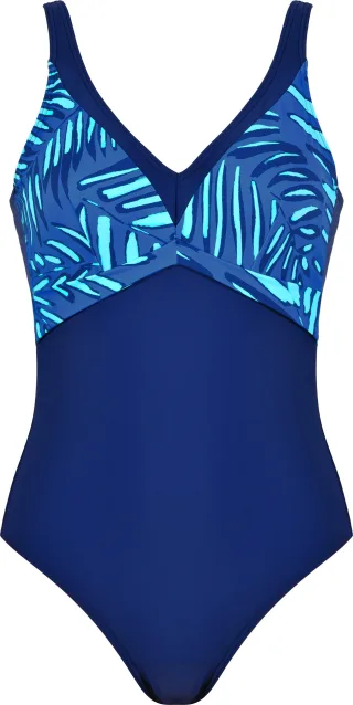NATURANA - Shapewear Badeanzug marine multicolor - Gr. - 50B