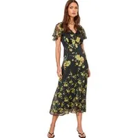 LIPSY Midikleid Lipsy Kurzarm-Midikleid zum Wickeln, Kurzgröße (1-tlg)