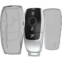 kwmobile Schlüsseltasche Hülle für Mercedes Benz Smart Key Autoschlüssel (nur Keyless) (1-tlg), Schlüsselhülle - Autoschlüssel Silikon Cover