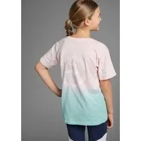 KangaROOS T-Shirt Kangaroos mit trendigem Farbverlauf kurzärmelig, bequeme Passform, mit Logodruck, Rundhalsausschnitt