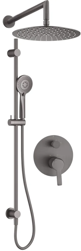 Neuesbad Serie 200 Unterputz-Duschset mit Brausestange, Titan NB1DENACD6QP1