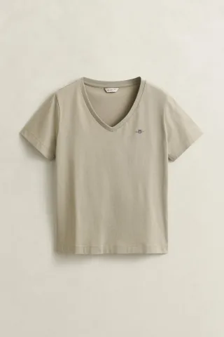 GANT - Shield V-Neck T-Shirt country beige - Gr. - M