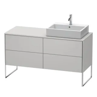 Duravit XSquare Konsolenwaschtischunterbau bodenstehend Nordic Weiß Seidenmatt 1400x548x778 mm - XS4 XS4923R3939