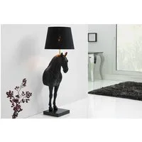 riess-ambiente Stehlampe BLACK BEAUTY 130cm schwarz, Ein-/Ausschalter, ohne Leuchtmittel, Wohnzimmer · Pferdefigur · Marmor-Fuß