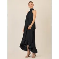 Apart Chiffonkleid mit Volantsaum