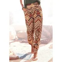 LASCANA Jerseyhose aus luftig-leichter Viskose mit Ethnodruck mit Ethnoprint, lockere Passform, leichte Sommerhose, Schlupfhose