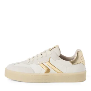 Tamaris - Sneaker beige/weiß/gold - Gr. - 39