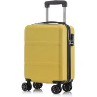 YONSLY Handgepäckkoffer Hartschalen-Reisekoffer Trolley Rollkoffer für Reisen von S bis XL, 4 Rollen, aus ABS und Aluminium, mit Zahlenschloss und weichem Gummigriff