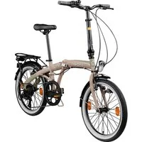 agon® Faltrad Parklane, 6 Gang Shimano Tourney SIS Schaltwerk, Kettenschaltung, 20 Zoll Klapprad 150 - 185 cm mit StVZO Licht Faltrad City Urban Bike