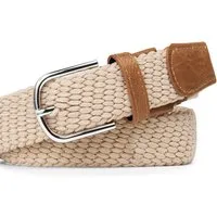 Indicode Stoffgürtel Herren Alvin Gürtel Canvas Belt (1-St., 1) Elastischer Flechtgürtel - Stoffgürtel, dehnbarer Gürtel ohne Löcher