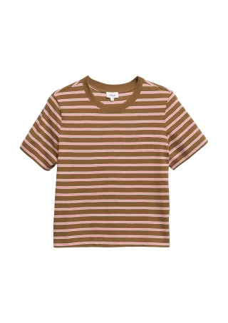 s.Oliver - T-Shirt braun/mehrfarbig - Gr. - 40