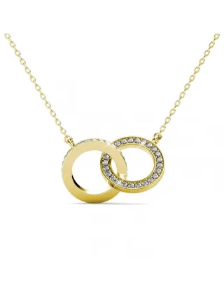 Circle Twin Halskette - Gold und Kristall