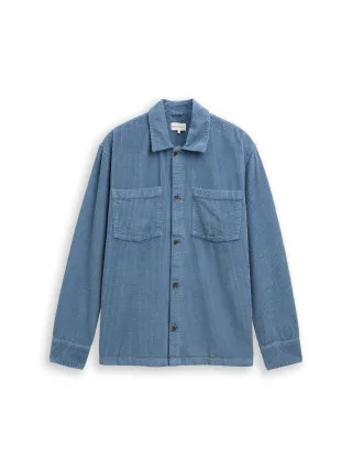 Denim Tom Tailor - Overshirt aus Cord dusty denim blue - Gr. - XXL