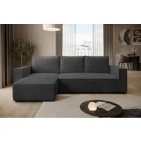 storez24 Ecksofa Letto, mit Bettkasten und Schlaffunktion, Cordstoff, L-Form, bequem