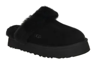UGG 1122550 BLK Damen Pantoletten Hausschuhe Velour Lammfell Schwarz