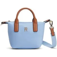 Tommy Hilfiger Tragetasche POPETTE MICRO TOTE, Damen Schultertasche, Handtasche mit kontrastfarbigen Tragegriffen