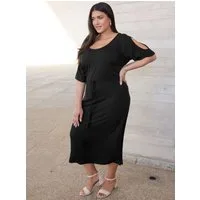 Sheego Strandkleid Jersey-Kleid Kurzarm