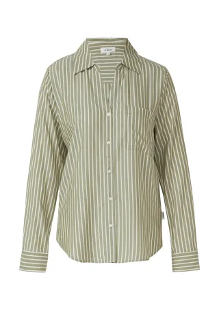 s.Oliver - Bluse olive/weiß - Gr. - 44
